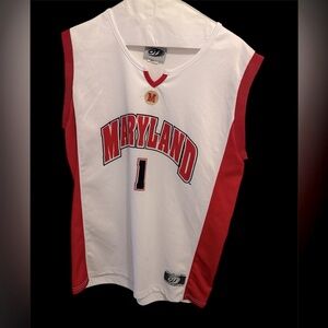 Throwback Maryland Basketball Jersey Red and White